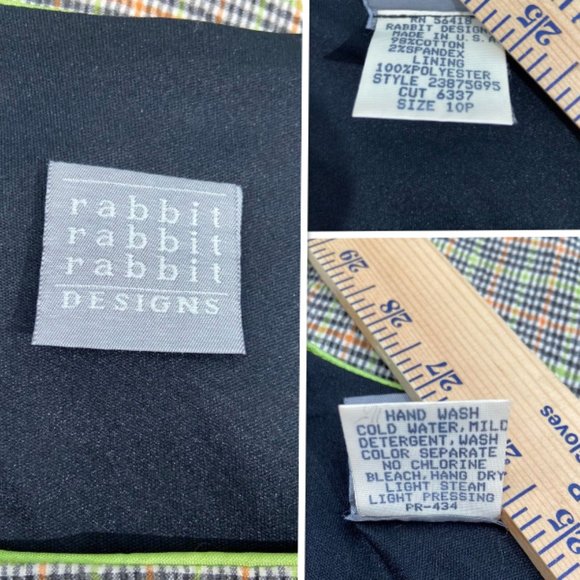 Rabbit Rabbit Rabbit 90s Plaid Mini Dress Sz 10P - Picture 9 of 12